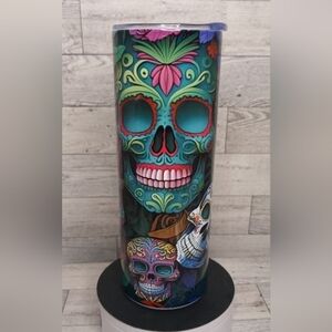 Day of the Dead 20oz. Stainless steel handmade Tumbler